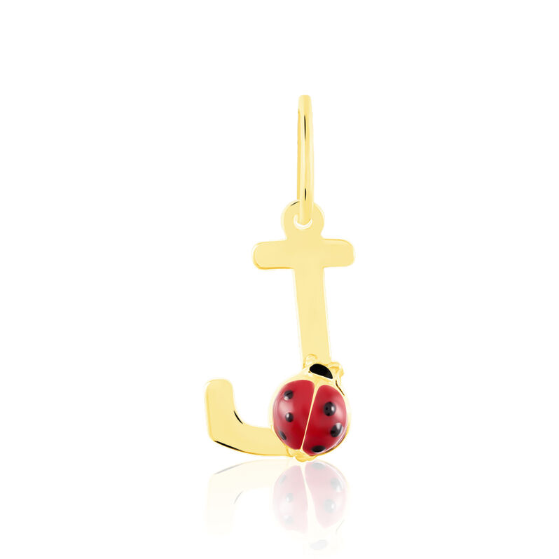 Pendentif Or Jaune Coccinelle Lettre J - Spannringe Kinder | OROVIVO