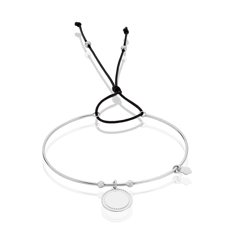 Jonc Sirin Argent Pastille Cordon Noir - Spannringe Damen | OROVIVO