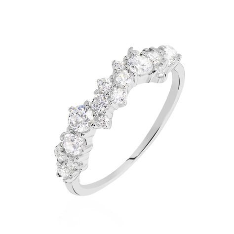 INA Damen Ring Silber 925 Zirkonia Wei&szlig; - Ringe mit Stein  | OROVIVO