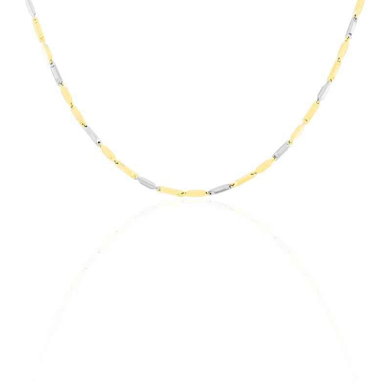 LISSA Damen Kette Gold Bicolor 375 (9 Karat) Rechteckig - Halsketten Damen | OROVIVO