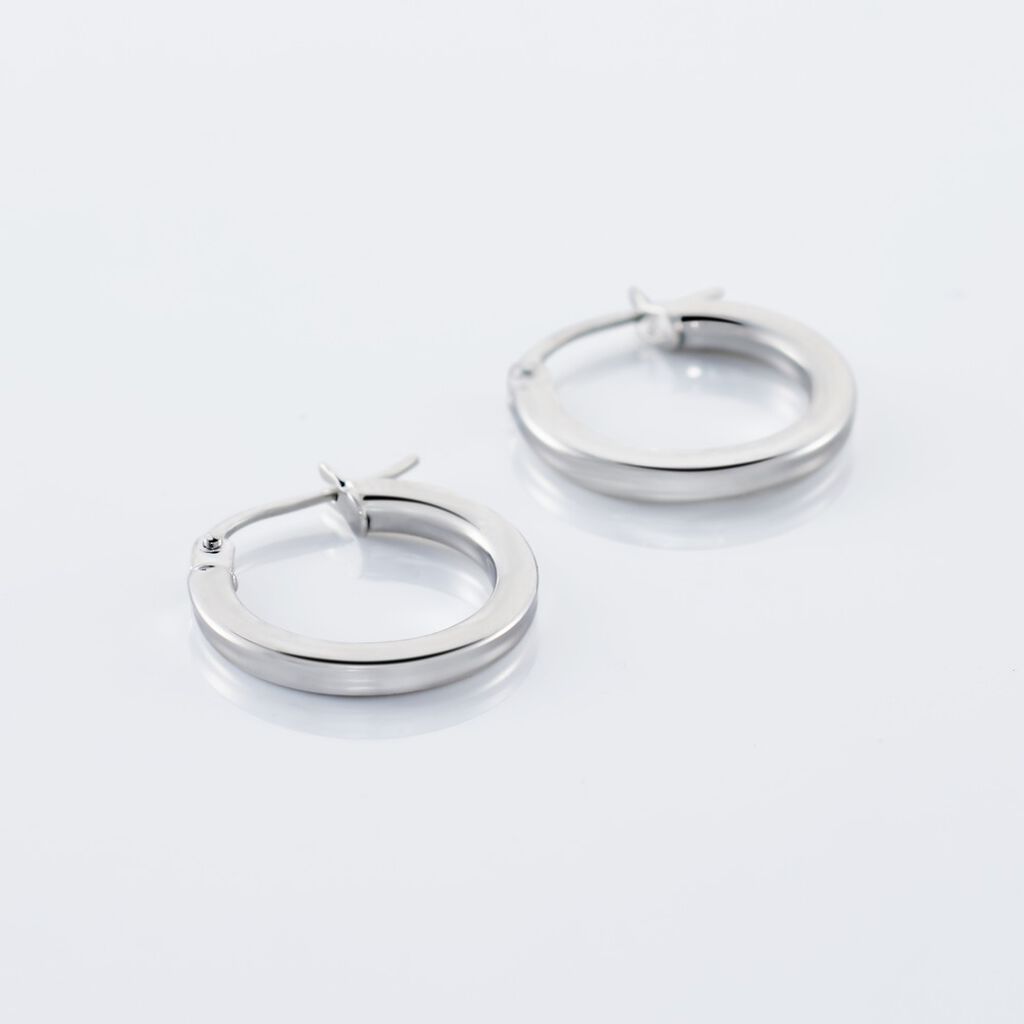 ILVA Damen Creolen Silber 925 B 2 mm