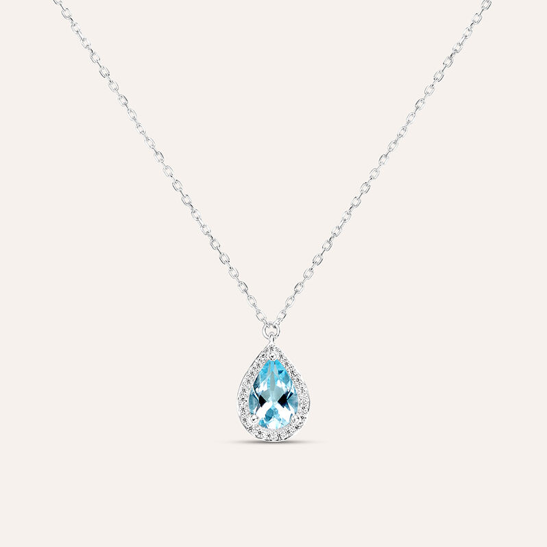Collana Punto Luce Amélie Oro Bianco Topazio Cubic Zirconia - Spannringe Damen | OROVIVO