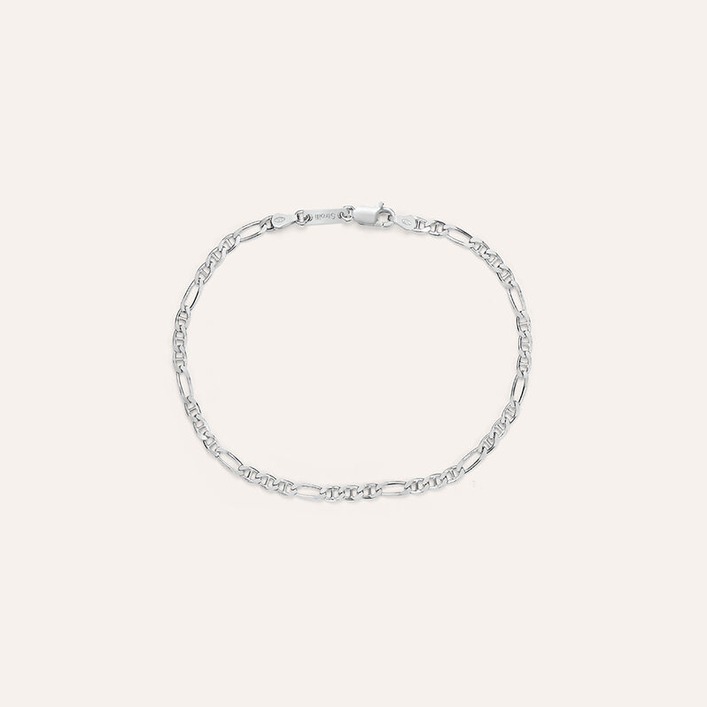 Bracciale Catena Gentleman Argento Rodiato - Spannringe Herren | OROVIVO