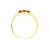 TRILOGIE PRECIEUSE Damen Ring Gold Bicolor 375 (9 Karat) Rubin Rot 0,48 ct Oval