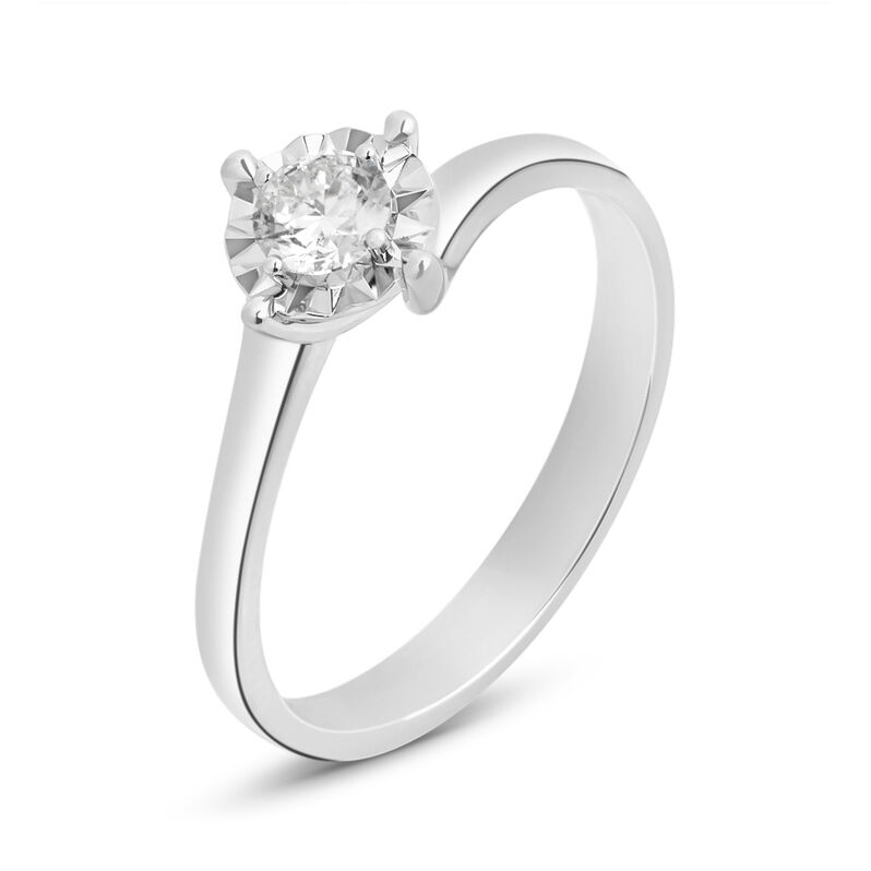 Anello Solitario Valentino Diamotion Oro Bianco Diamante - Spannringe Damen | OROVIVO
