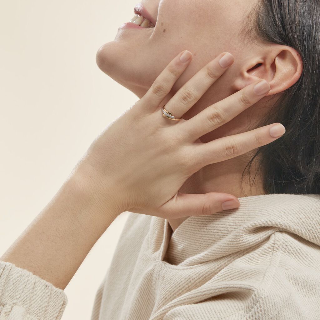 Bague Melia Or Jaune Diamant - Spannringe Damen | OROVIVO