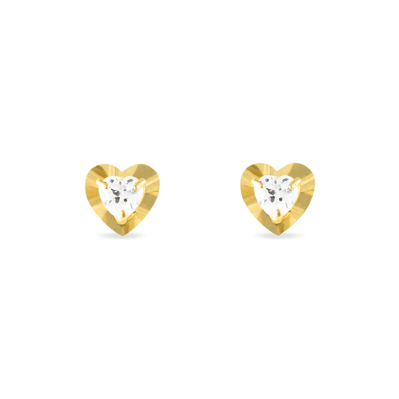 Boucles D'oreilles Puces Louba Or Jaune Oxyde De Zirconium - Spannringe Damen | OROVIVO