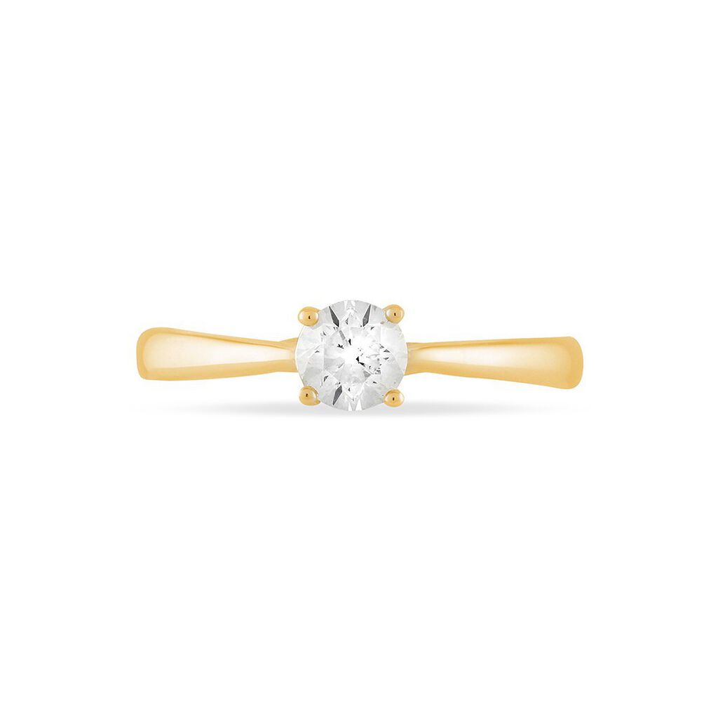 Bague Solitaire Victoria Or Jaune Diamant - Spannringe Damen | OROVIVO