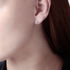 LIDIA 1 Damen Ohrstecker Wei&szlig;gold 375 (9 Karat) Zirkonia Wei&szlig; Blume