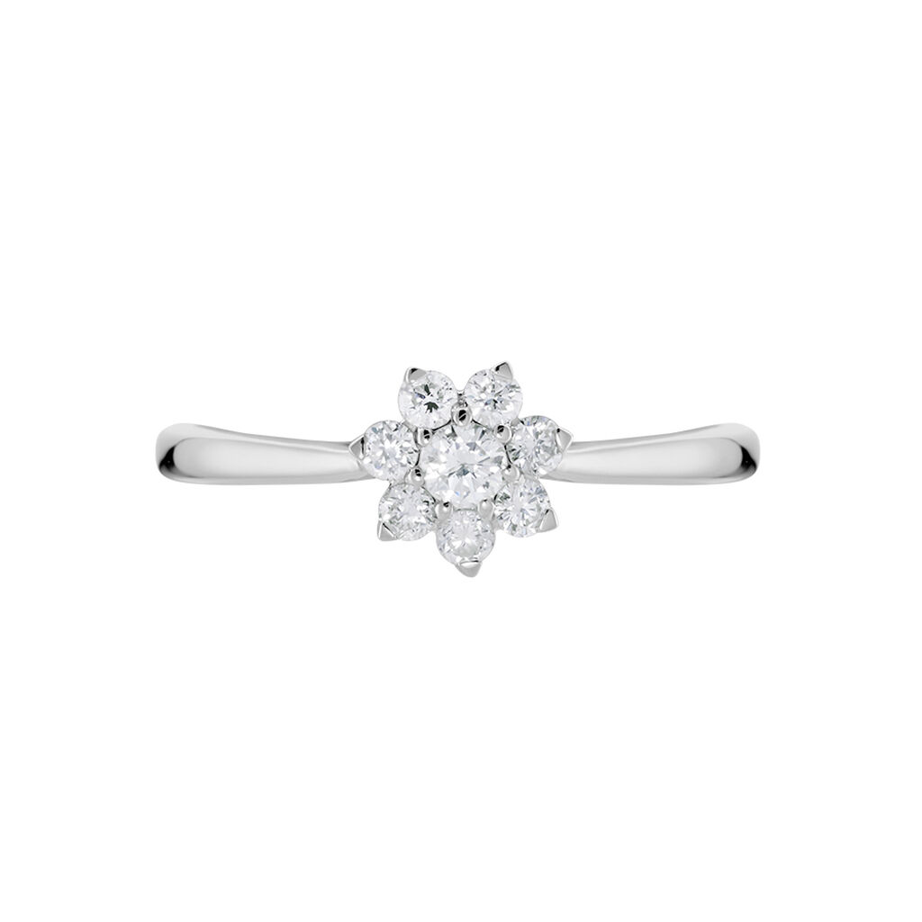 Damen Ring Weißgold 375 Diamant 0,25ct Spring  - Verlobungsringe Damen | OROVIVO