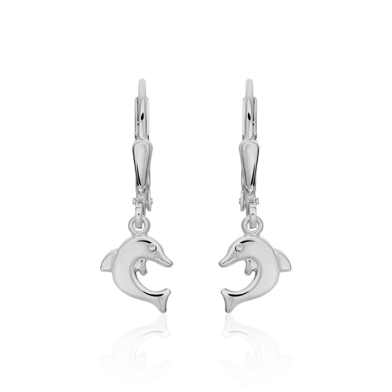 FLIPPY 3 Kinder Ohrringe Lang Silber 925 Delfin - Ohrh&auml;nger Kinder | OROVIVO