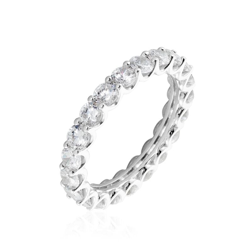 MYRIAM Damen Ring Silber 925 Zirkonia Wei&szlig; 3,87 ct B 3 mm - Ringe mit Stein Damen | OROVIVO