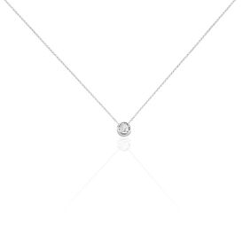Damen Halskette Weißgold 375 Diamant 0,11ct - Ketten mit Anhänger Damen | OROVIVO