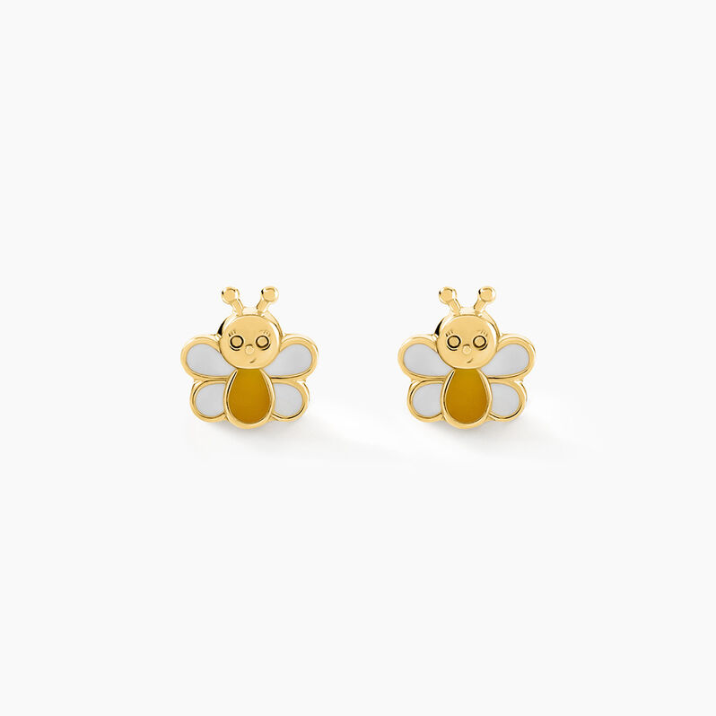 Boucles D'oreilles Puces Buz Or Jaune - Spannringe Kinder | OROVIVO