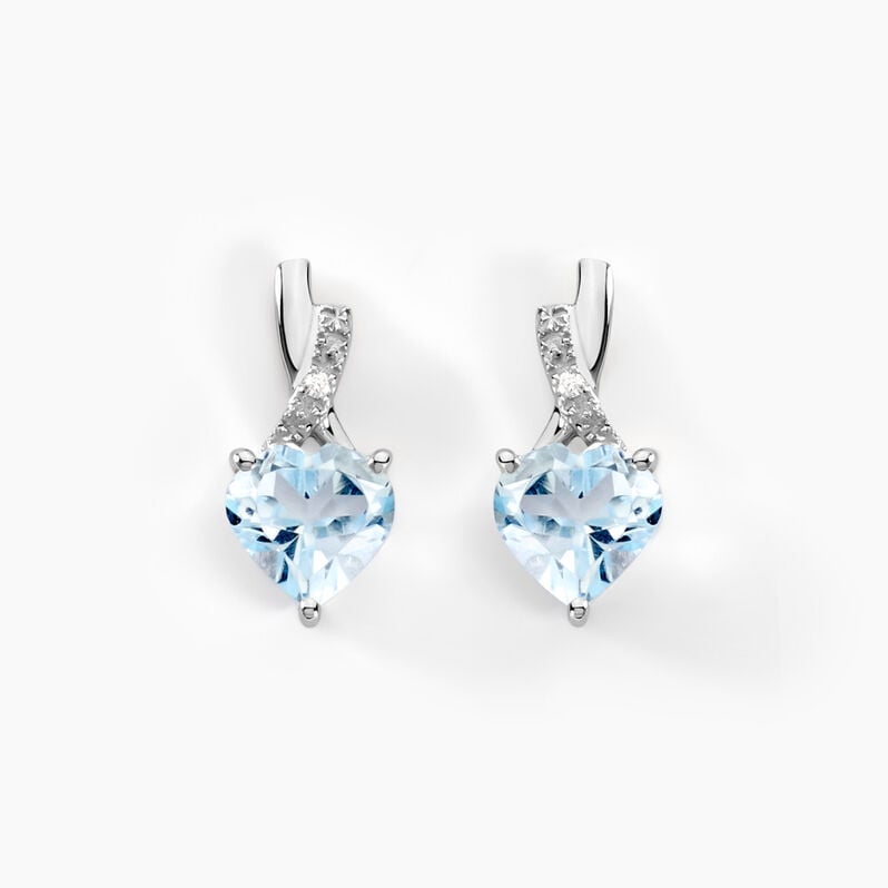Boucles D'oreilles Or Blanc Clothilde Topazes Oxydes - Spannringe Damen | OROVIVO