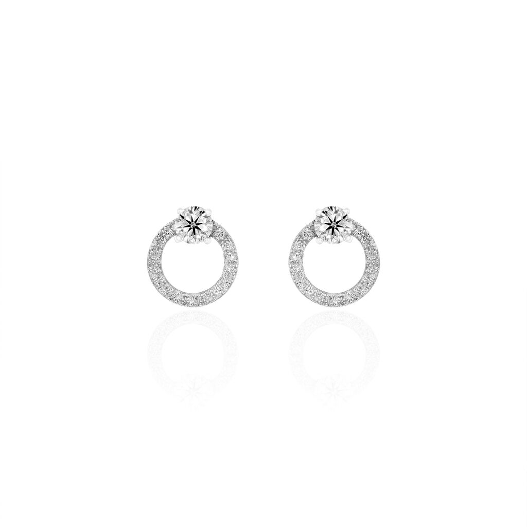 Boucles D'oreilles Or Weiss Lucyna Cercle - Spannringe Damen | OROVIVO