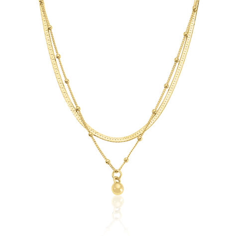 KARIMA Damen Collier Silber vergoldet 925 Ball B 2 mm - Halsketten  | OROVIVO
