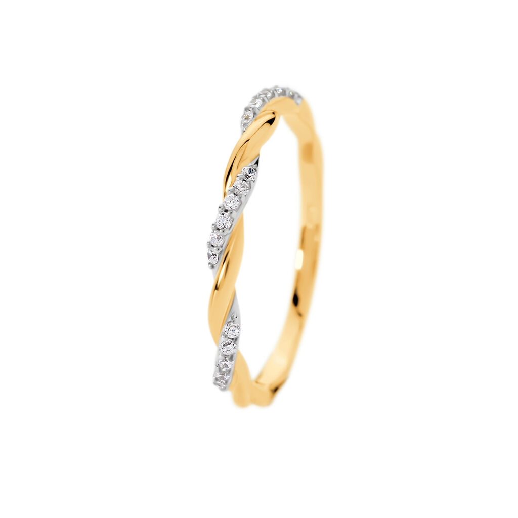 FRANZI Damen Ring Gold 333 (8 Karat) Andere Steine Wei&szlig;