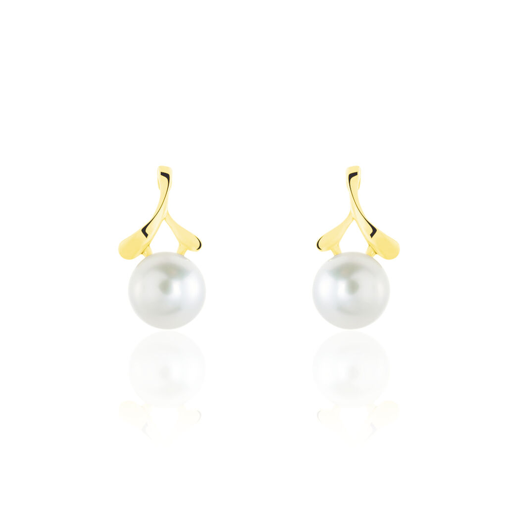 Boucles D'oreilles Or Perle De Culture - Spannringe Damen | OROVIVO