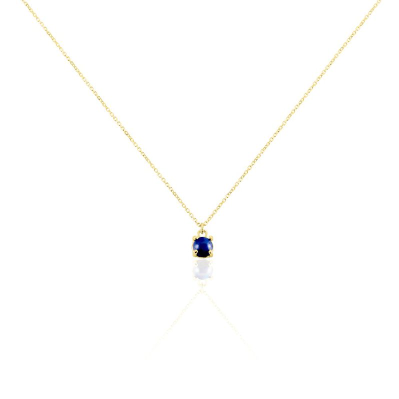 Collier Campsis Or Jaune Lapis Lazuli - Spannringe Damen | OROVIVO