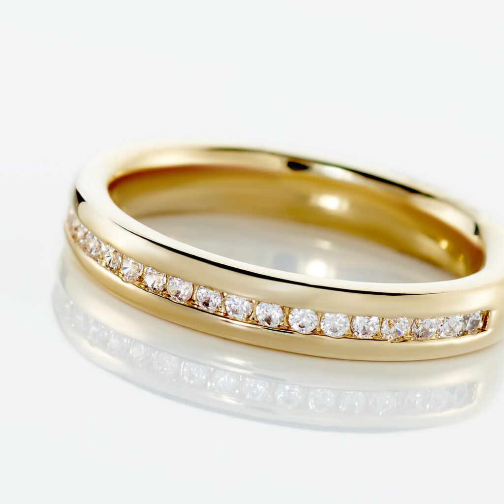 Damen Ring Vergoldet Zirkonia 4,00mm  - Ringe mit Stein Damen | OROVIVO