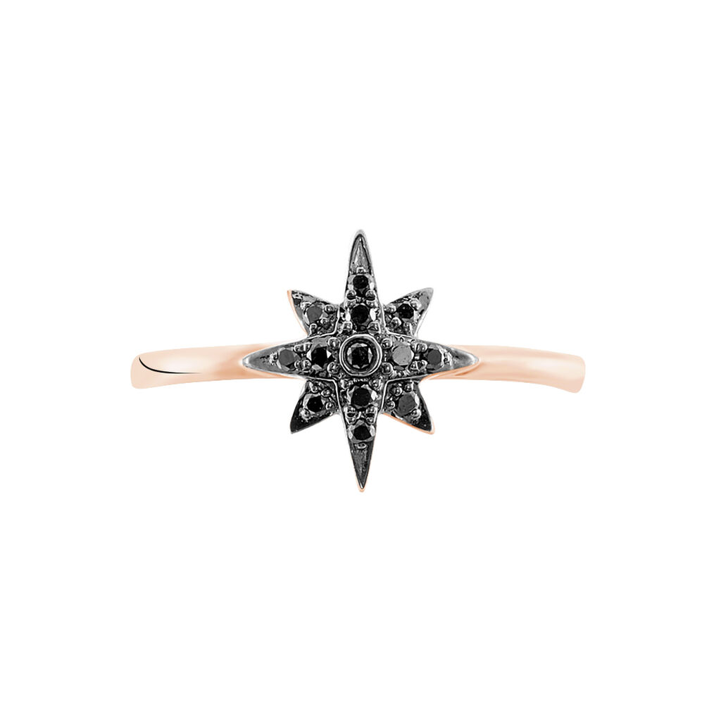 Bague Or Rose Laetia Etoile Diamants Noi - Spannringe Damen | OROVIVO