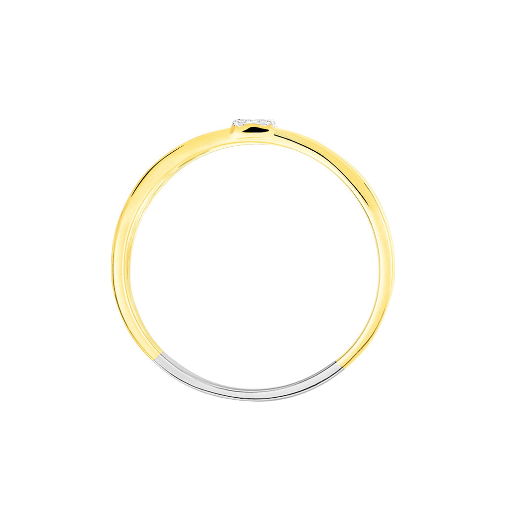 Bague Rainbow Or Tricolore Diamant - Spannringe Damen | OROVIVO