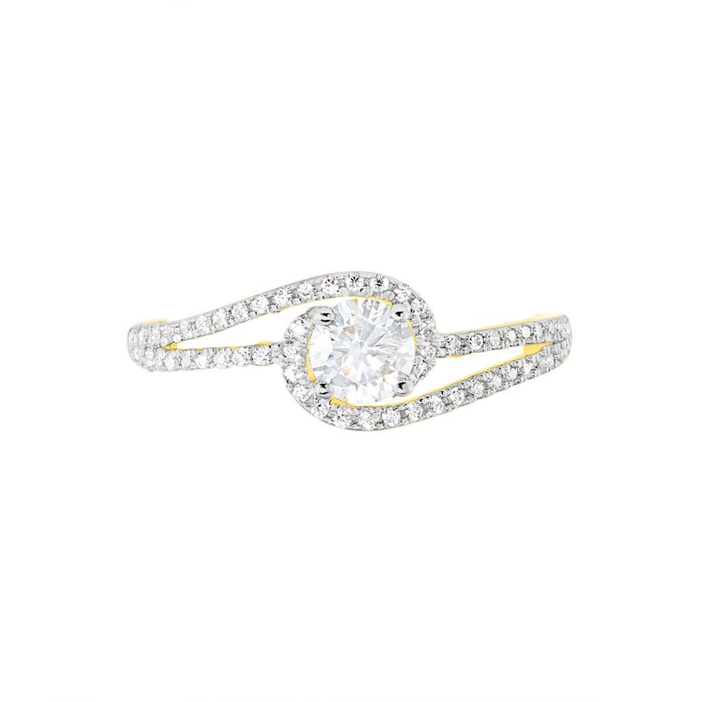 Bague Olalia Or Jaune Oxyde De Zirconium - Spannringe Damen | OROVIVO