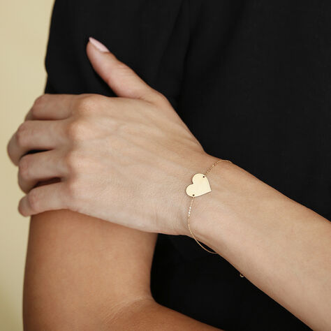 Damenarmband Gold 375 Herz gravierbar Valeria - Armbänder mit Gravur Damen | OROVIVO