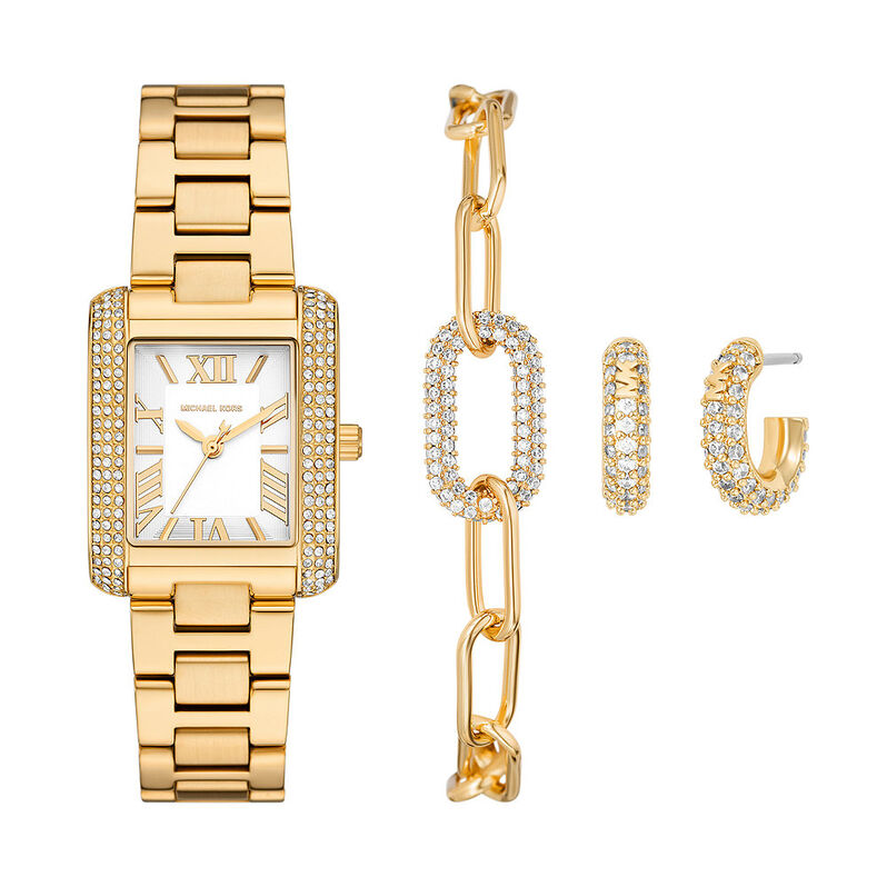 Combo Orologio Al Quarzo Michael Kors Emery Mk4837set - Spannringe Damen | OROVIVO