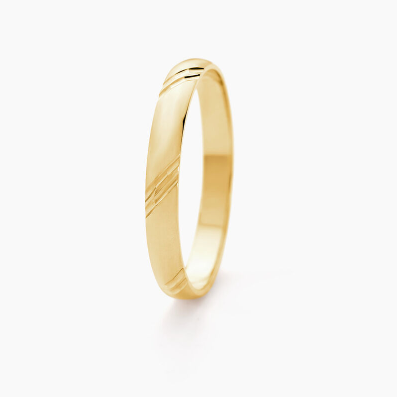 Alliance Or Jaune Massina Fantaisie - Spannringe Unisex | OROVIVO