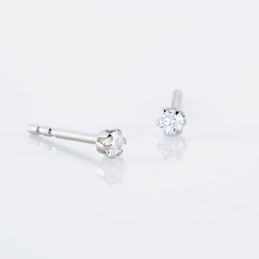 FREYA Damen Ohrstecker Silber 925 Zirkonia Wei&szlig;