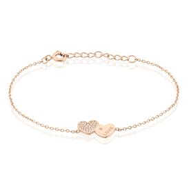 Damen Armband Silber 925 Rosé vergoldet Zirkonia Herz Dory - Armbänder Damen | OROVIVO