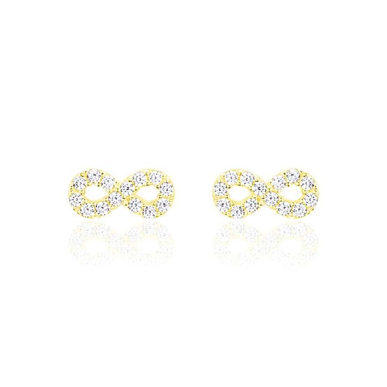 Orecchini in oro giallo e zirconi - Spannringe Damen | OROVIVO