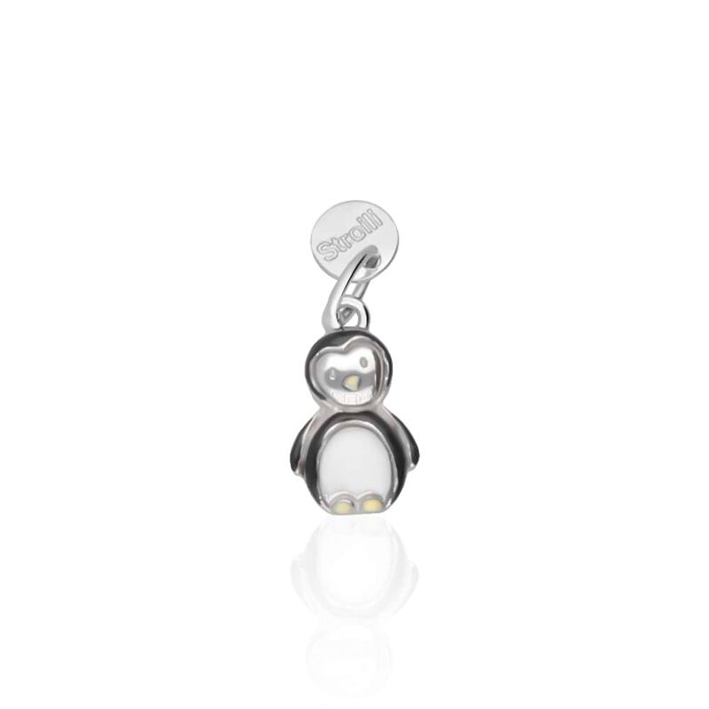 Charm in argento rodiato pinguino - Spannringe Damen | OROVIVO