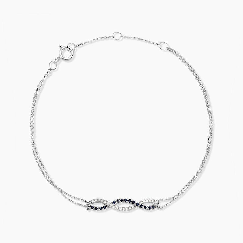 Bracelet Or Weiss Maury Saphirs Diamants - Spannringe Damen | OROVIVO