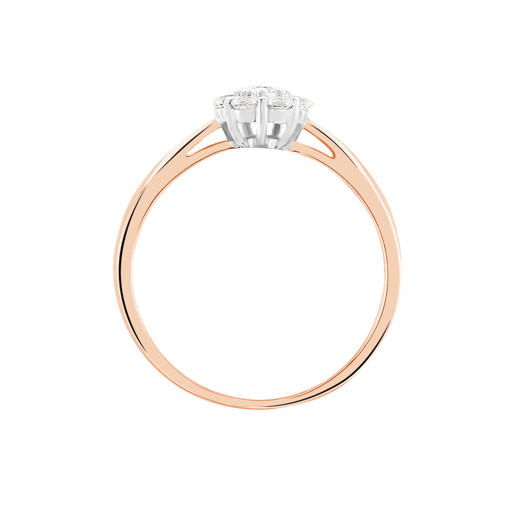 Bague Lizie Or Rose  Et Oxydes - Spannringe Damen | OROVIVO