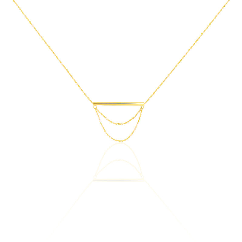 Collier Or Jaune Chloee Forme Tube - Spannringe Damen | OROVIVO