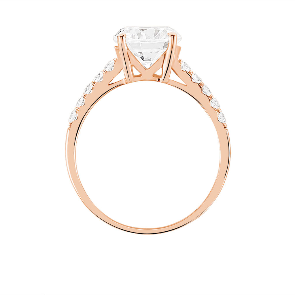 Solitaire Or Rose Oxyde Accompagne - Spannringe Damen | OROVIVO