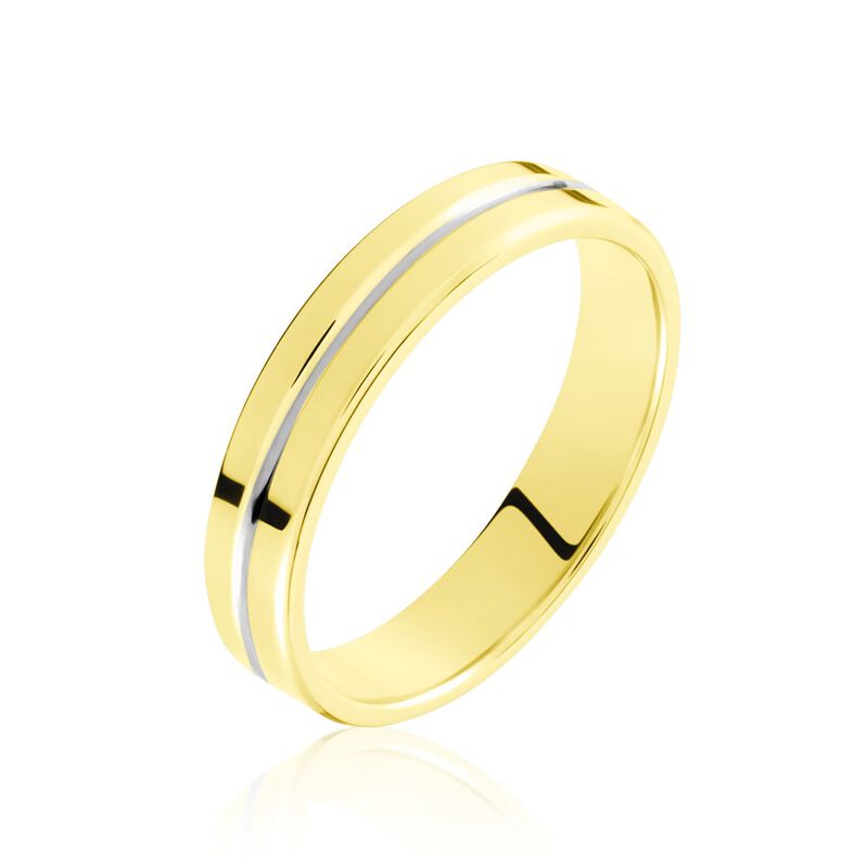 Alliance Liseret Ruban Plat Or Bicolore - Spannringe Unisex | OROVIVO