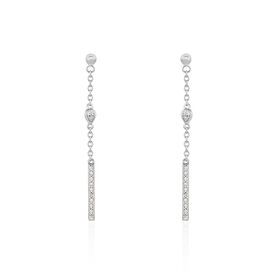 Damen Ohrstecker Lang Silber 925 Zirkonia  - Ohrstecker lang Damen | OROVIVO