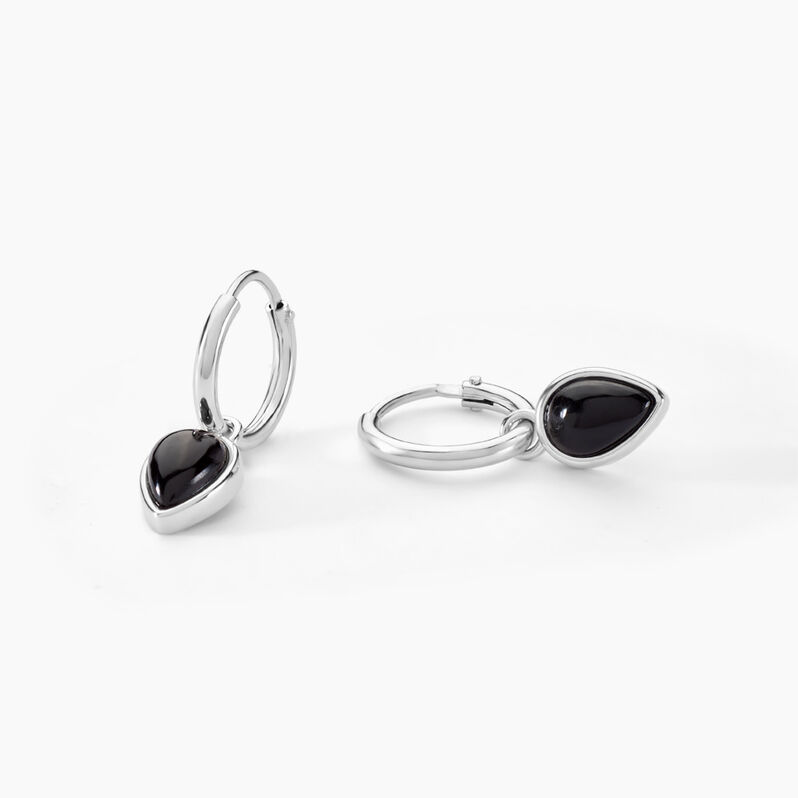 Créoles Mentissa Argent Weiss Agate - Spannringe Damen | OROVIVO