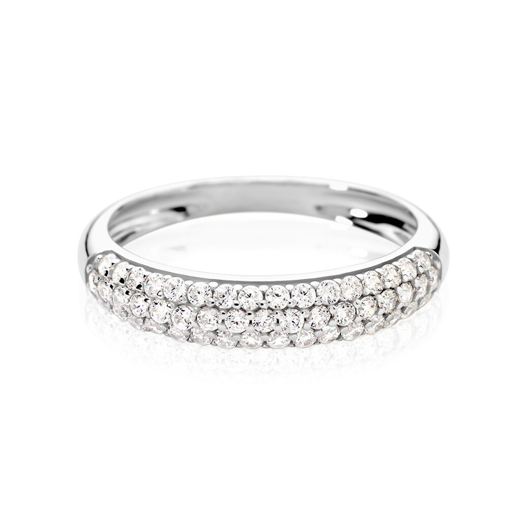 PHILA Damen Ring Wei&szlig;gold 375 (9 Karat) Zirkonia Wei&szlig; 0,16 ct