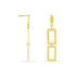 SINA Damen Ohrringe Lang Edelstahl vergoldet Rechteckig