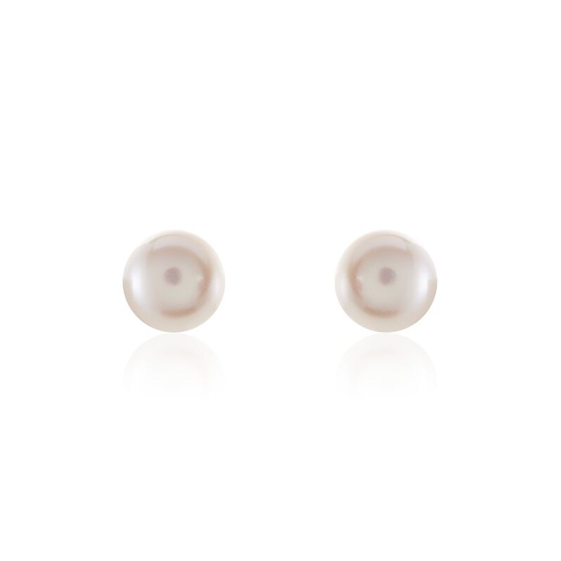 Damen Perlenohrringe Gold 585 Zuchtperle 7-8mm Grace - Ohrstecker Damen | OROVIVO