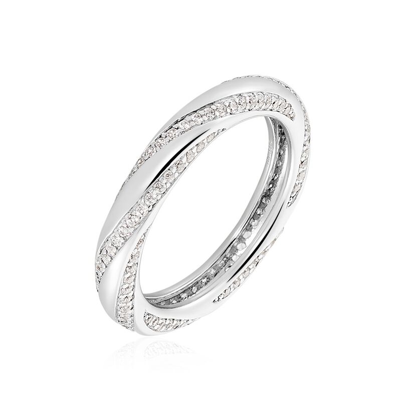 DEMI Damen Ring Silber Silber 925 Zirkonia Weiß - Ringe mit Stein Damen | OROVIVO