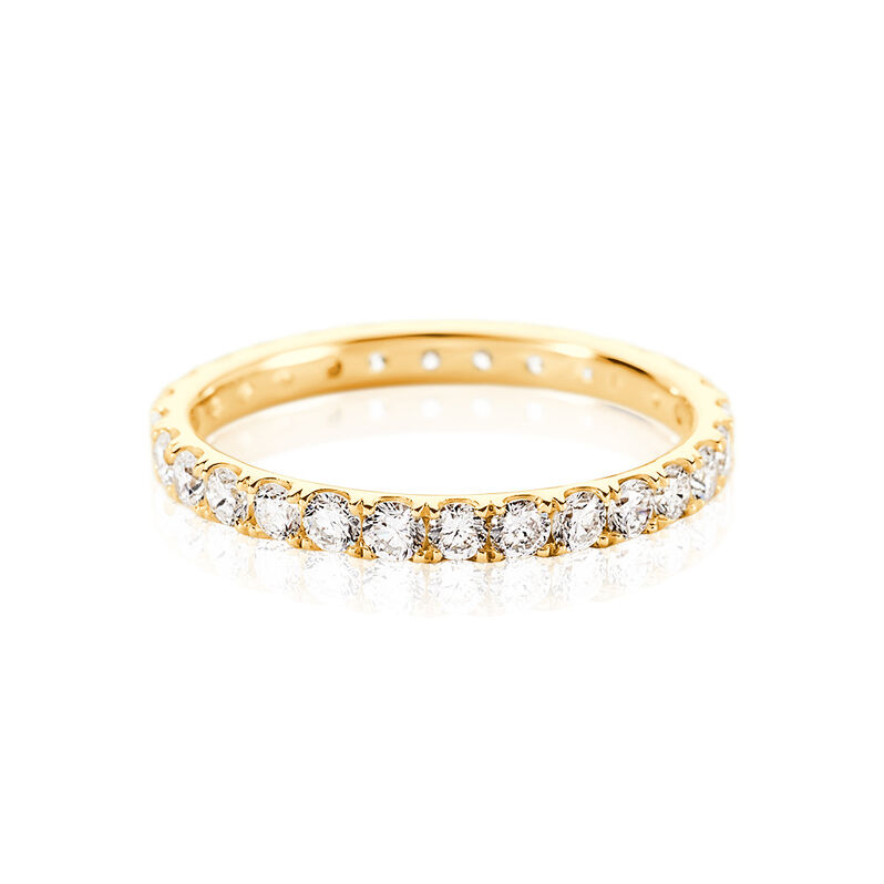 ARIEL Damen Ring Gold 585 (14 Karat) Synthetischer Diamant Weiß 0,5 ct - Ringe mit Stein Damen | OROVIVO