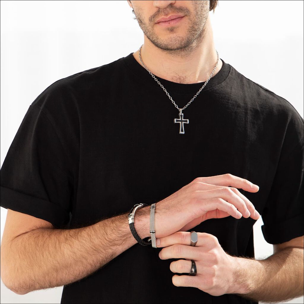 Herrenarmband Milanaisekette Edelstahl  - Armbänder Herren | OROVIVO