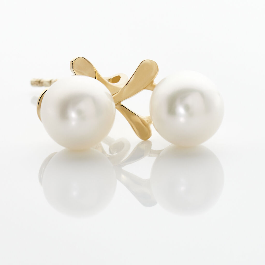 Boucles D'oreilles Or Perle De Culture - Spannringe Damen | OROVIVO