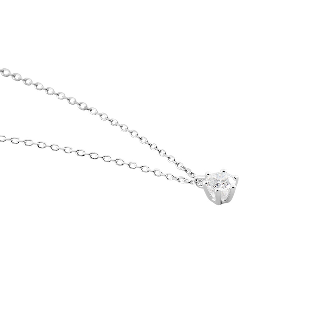 Damen Collier Weißgold 750 synthetischer Diamant 0,31ct Sonate - Halsketten Damen | OROVIVO